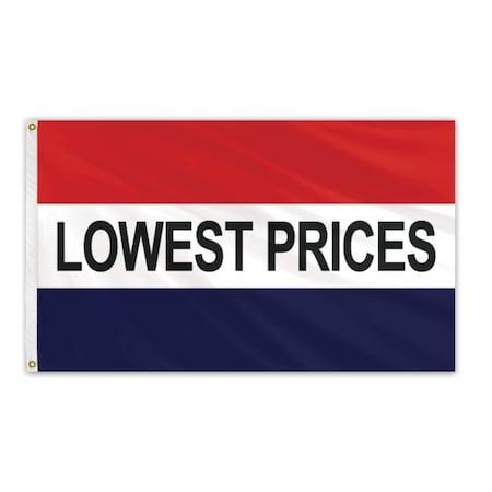 Global Flags Unlimited Lowest Prices Message Flag 3'x5' Standard Flag 204554